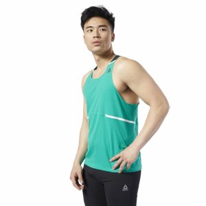 Podkoszulki Męskie Reebok Boston Track Club Singlet Turkusowe PL 36XCREA